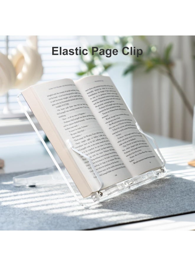 عربست حامل كتب أكريليك للقراءة، حامل كتب محمول للمكتب، حامل كتب قابل لتعديل الزاوية للمستندات والوصفات وكتب الطبخ وكتب الموسيقى (الحجم المتوسط) - Image 3